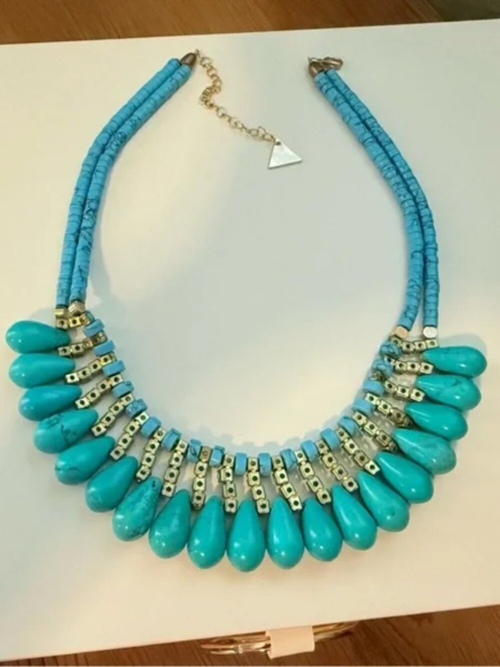 Turquoise/Blue Statement necklace/New